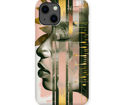 Peach and Gold Abstract Snap Phone Case