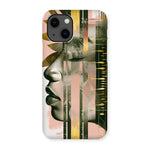 Echoes of Life: Afrocentric Meditation Peach and Gold Abstract Art Eclectic  Snap Phone Case