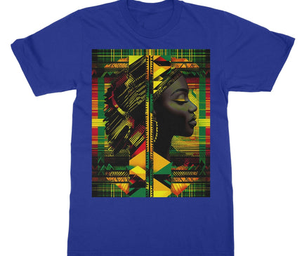 Abstract Red and Green Black Queen Fusion Softstyle T-Shirt