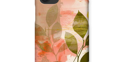 Peach Golden Leafy Escape Snap Phone Case by Prodigi