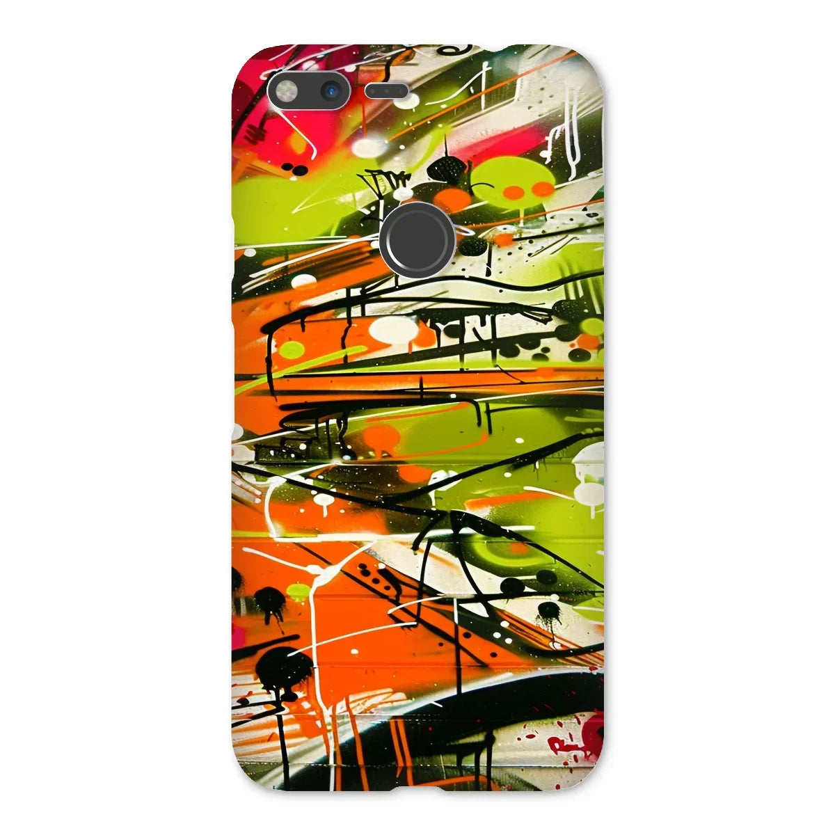 Neon Splatter Symphony: Urban Graffiti Art Snap Phone Case - D'Sare