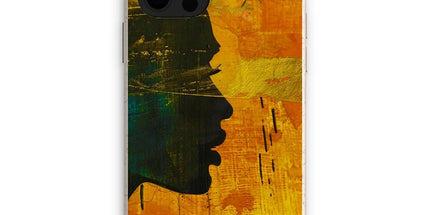 Golden Afrocentric Silhouette Eco Phone Case by Prodigi