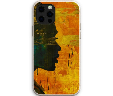 Golden Afrocentric Silhouette Eco Phone Case - D'Sare