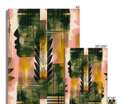 Echos of Duality Golden Pink Reflection Rolled Canvas