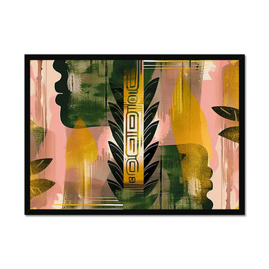 Echos of Duality Golden Pink Reflection Framed Print