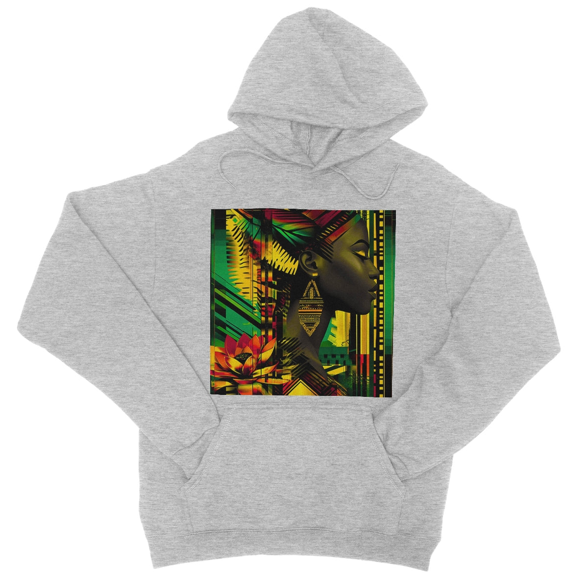 African Print Empress  College Hoodie - D'Sare