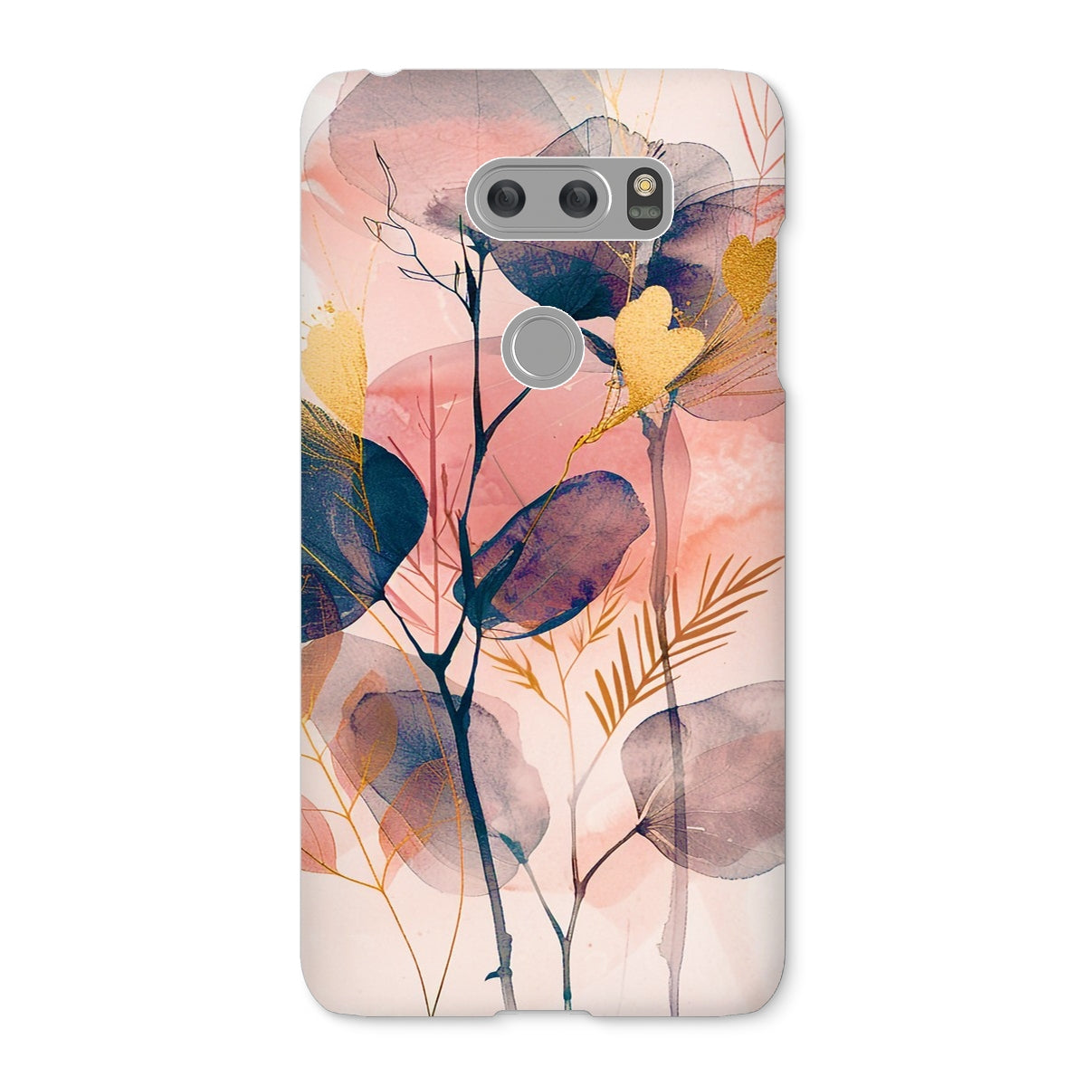 Peachy Blue Golden Flora Escape  Snap Phone Case - D'Sare