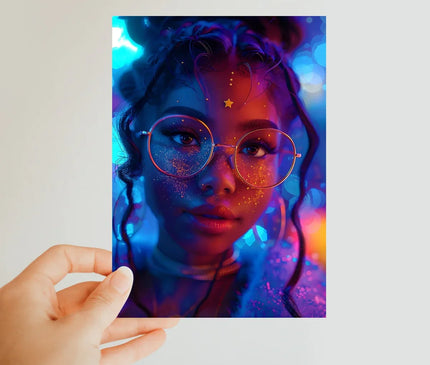 Black Girl Magic Stardust Cosmic Vibe| Black Woman Magic  Classic Postcard - D'Sare