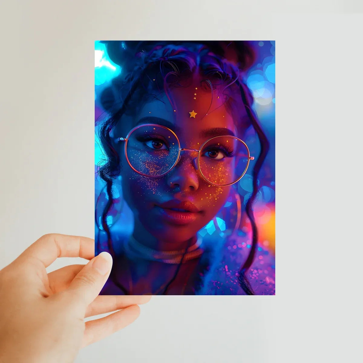Black Girl Magic Stardust Cosmic Vibe| Black Woman Magic  Classic Postcard - D'Sare