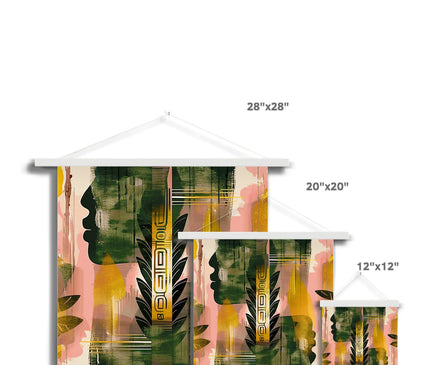 Echos of Duality Golden Pink Reflection Fine Art Print with Hanger