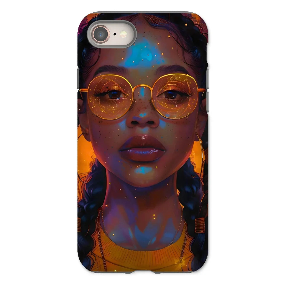 Solar Flare Radiant Soul  Beautiful Black Girl  Tough Phone Case - D'Sare