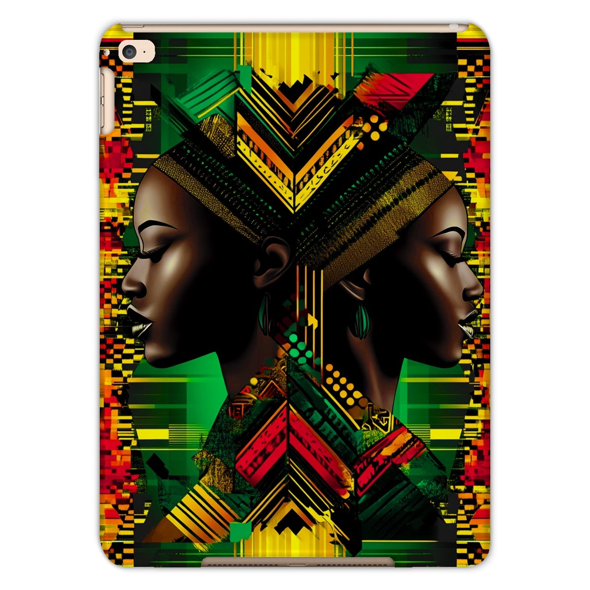 African Print Red Green Yellow Twin Energy  Tablet Cases - D'Sare