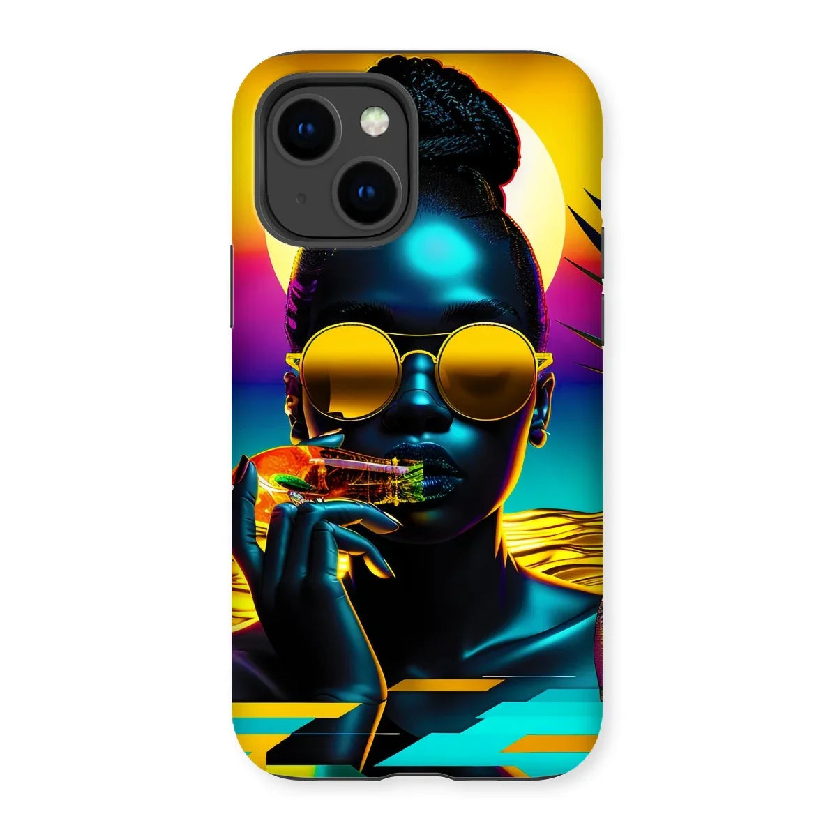 Tropical Sunset Dreams : Neon Vibes Tough Phone Case by Prodigi