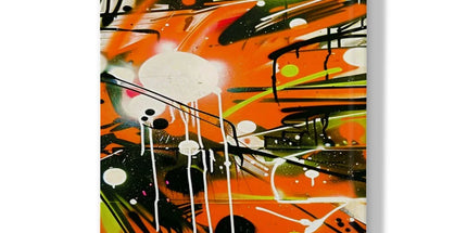 Neon Splatter Symphony: Urban Graffiti Art Hardback Journal by Prodigi