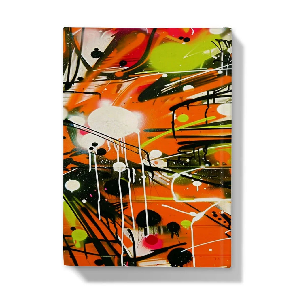 Neon Splatter Symphony: Urban Graffiti Art Hardback Journal - D'Sare