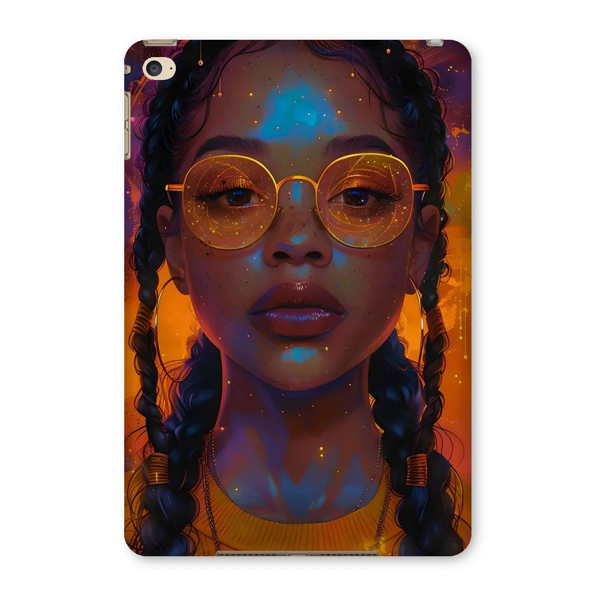 Solar Flare Radiant Soul  Beautiful Black Girl  Tablet Cases - D'Sare