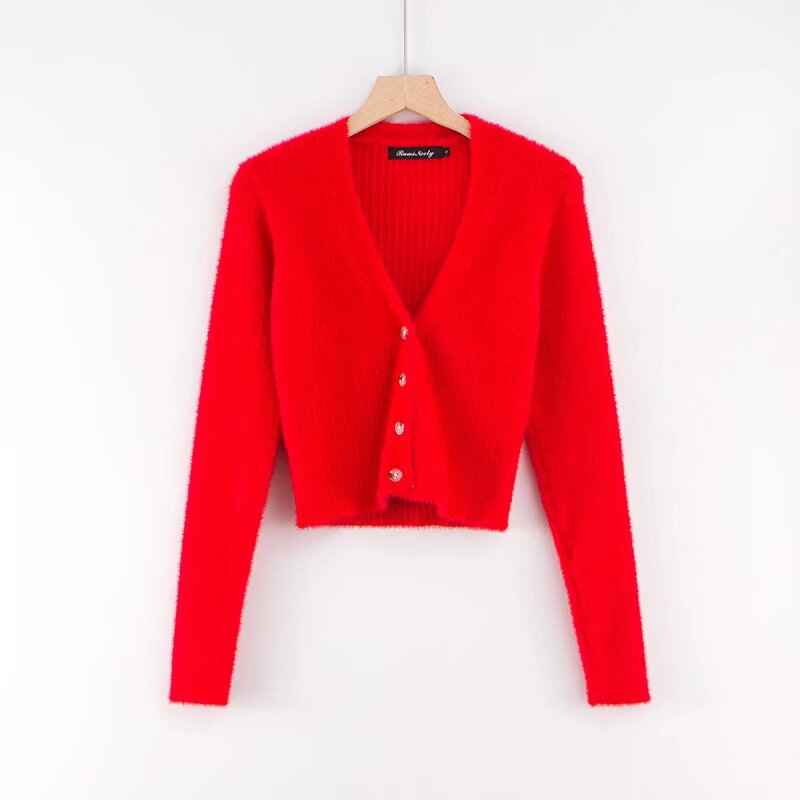V-neck long sleeved cardigan sweater by eprolo