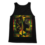 Abstract Red and Green Black Queen Fusion Softstyle Tank Top