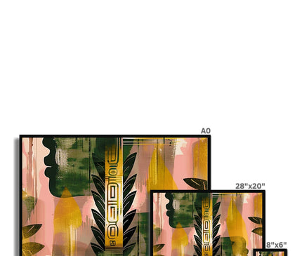 Echos of Duality Golden Pink Reflection Framed Print