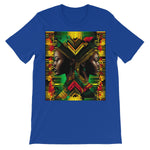 African Print Red Green Yellow Twin Energy  Unisex Short Sleeve T-Shirt - D'Sare