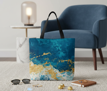 Abstract Ocean Dream Canvas Tote Bag