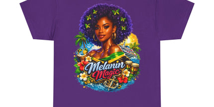 Melanin Magic Jamaica Portrait T-Shirt — Afrocentric Floral Tee