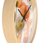 Poppy Echoes Golden Peach Escape Wall Clock - D'Sare