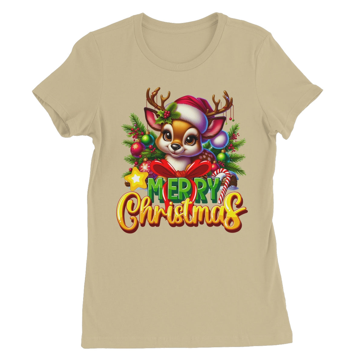 Reindeer Merry Christmas  Women's Favourite T-Shirt