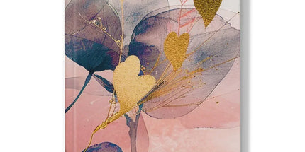 Peachy Blue Golden Flora Escape Hardback Journal by Prodigi