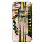 Echoes of Life: Afrocentric Meditation Peach and Gold Abstract Art Eclectic  Tough Phone Case