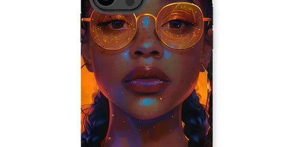 Solar Flare Radiant Soul Beautiful Black Girl Tough Phone Case by Prodigi