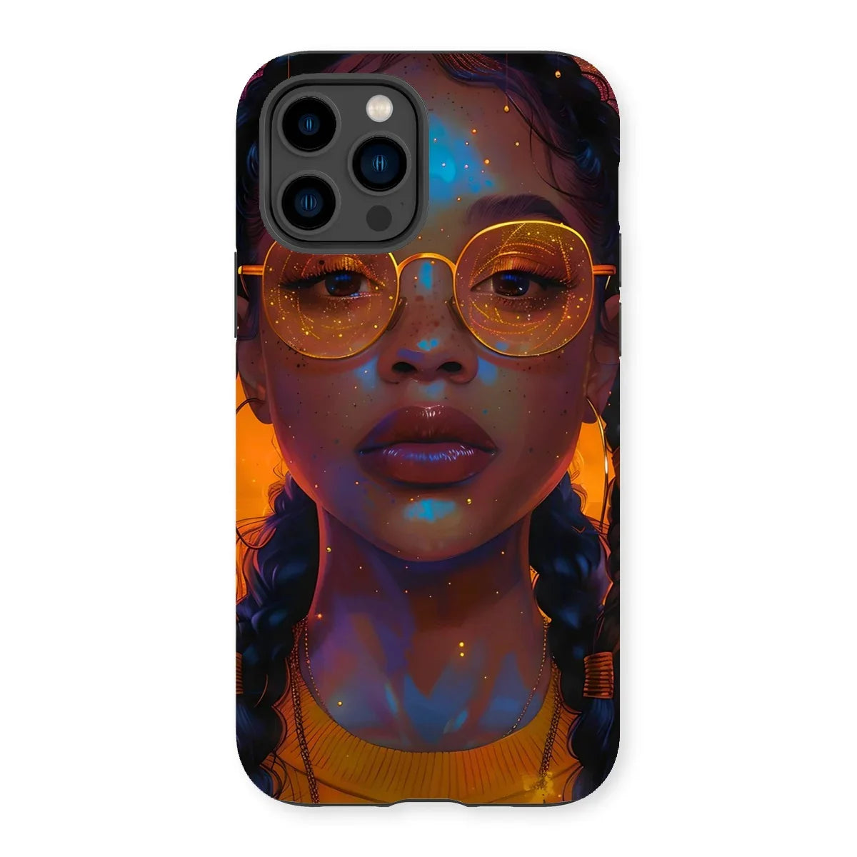 Solar Flare Radiant Soul  Beautiful Black Girl  Tough Phone Case - D'Sare
