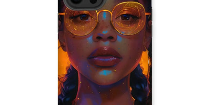 Solar Flare Radiant Soul Beautiful Black Girl Tough Phone Case by Prodigi