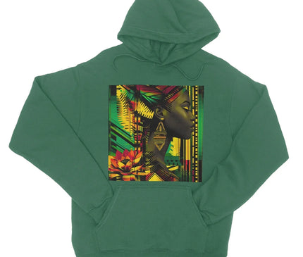African Print Empress  College Hoodie - D'Sare