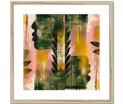 Echos of Duality Golden Pink Reflection Framed & Mounted Print