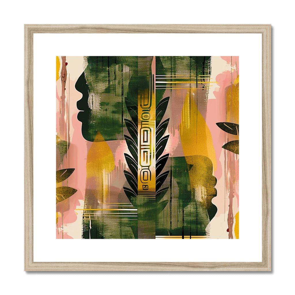 Echos of Duality Golden Pink Reflection Framed & Mounted Print
