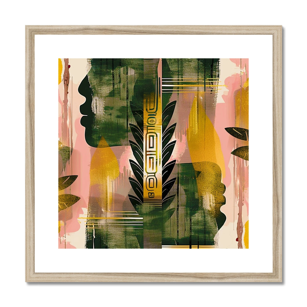 Echos of Duality Golden Pink Reflection Framed & Mounted Print