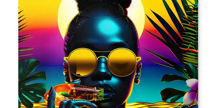 Tropical Sunset Dreams : Neon Vibes Placemat by Prodigi