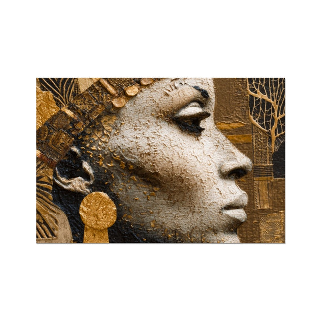 Afrocentric Golden Empress Hahnemühle Photo Rag Print by Prodigi