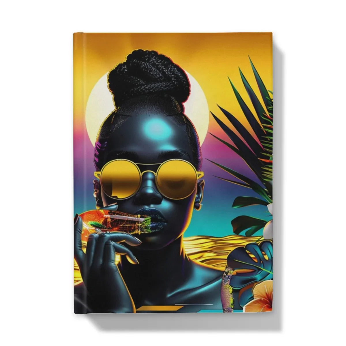 Tropical Sunset Dreams : Neon Vibes  Hardback Journal - D'Sare
