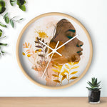 Golden Harmony Silhouette Art Print Wall Clock - D'Sare