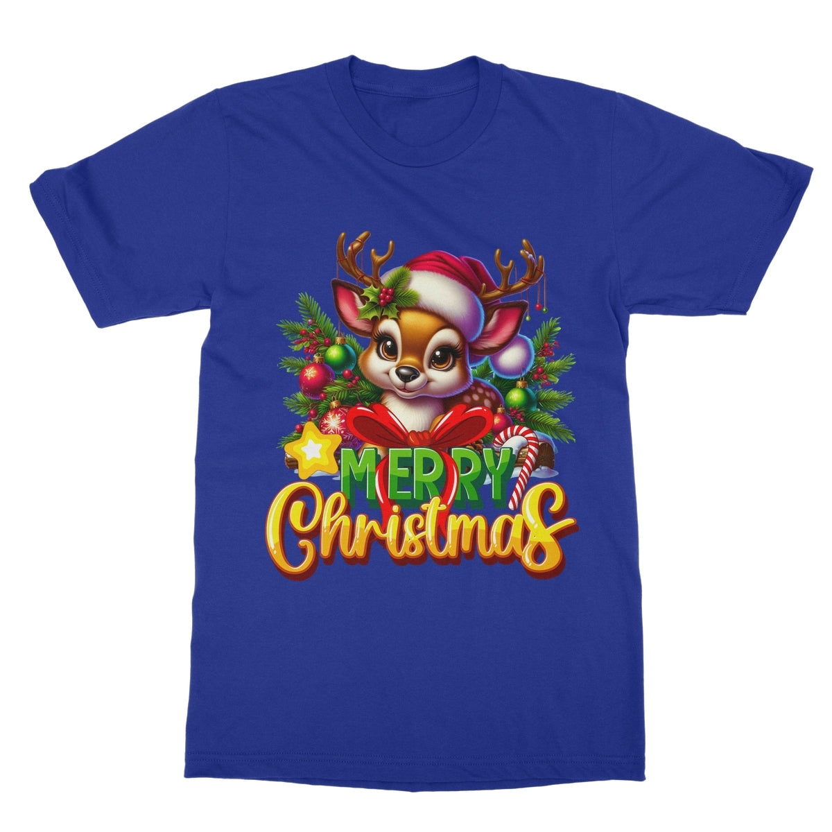 Reindeer Merry Christmas  Softstyle T-Shirt