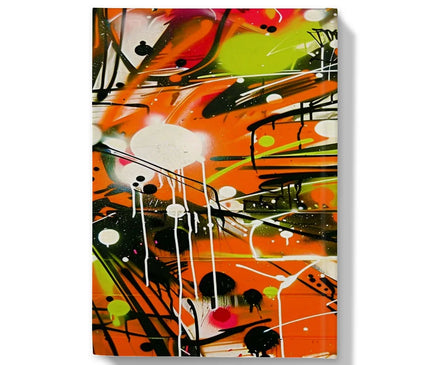 Neon Splatter Symphony: Urban Graffiti Art Hardback Journal - D'Sare