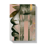 Echoes of Life: Afrocentric Meditation Peach and Gold Abstract Art Eclectic  Hardback Journal