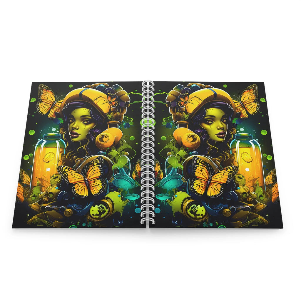 Bioluminescent Dreams: Monarch Butterfly Alchemist - Vibrant Fantasy Spiral Notebook for Creative Minds - D'Sare