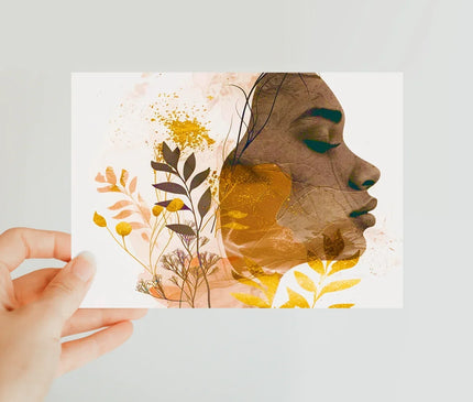 Golden Harmony Silhouette 06 Classic Postcard - D'Sare