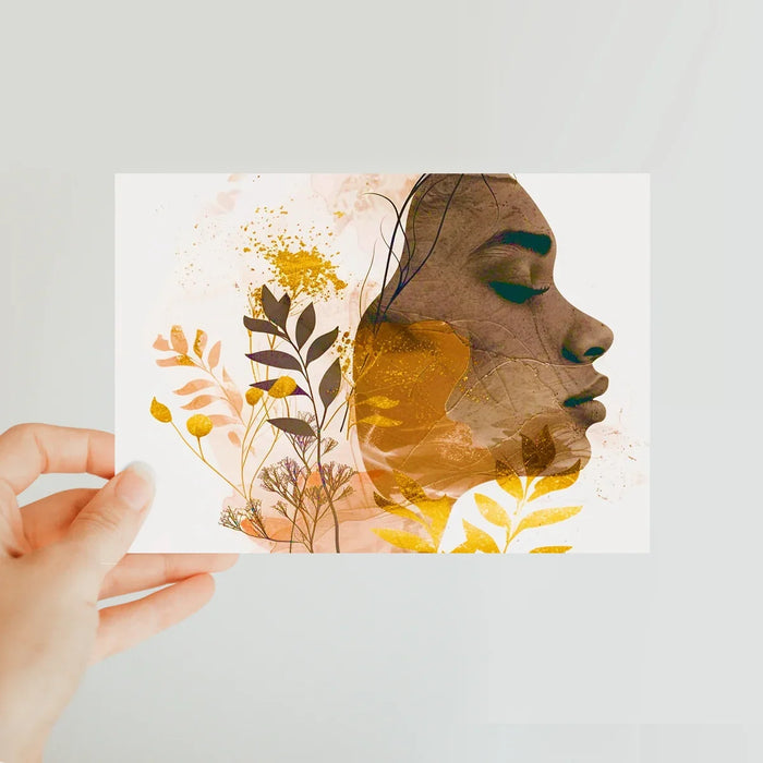Golden Harmony Silhouette 06 Classic Postcard