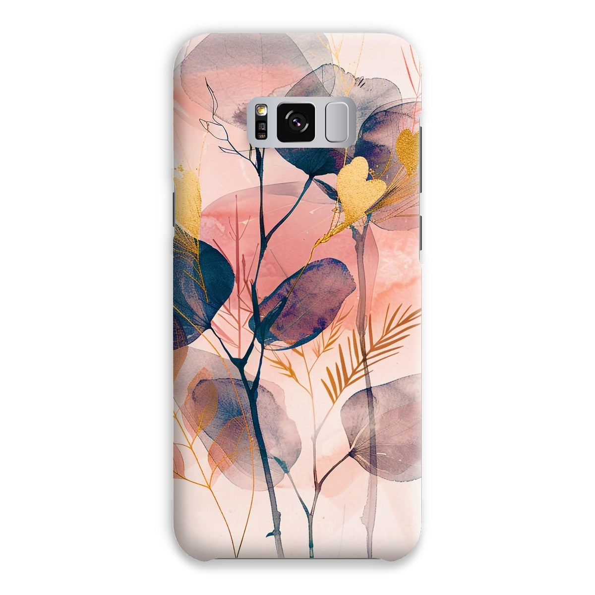 Peachy Blue Golden Flora Escape  Snap Phone Case - D'Sare