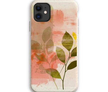 Peach Golden Leafy Escape 06 Eco Phone Case Eclectic Art - D'Sare