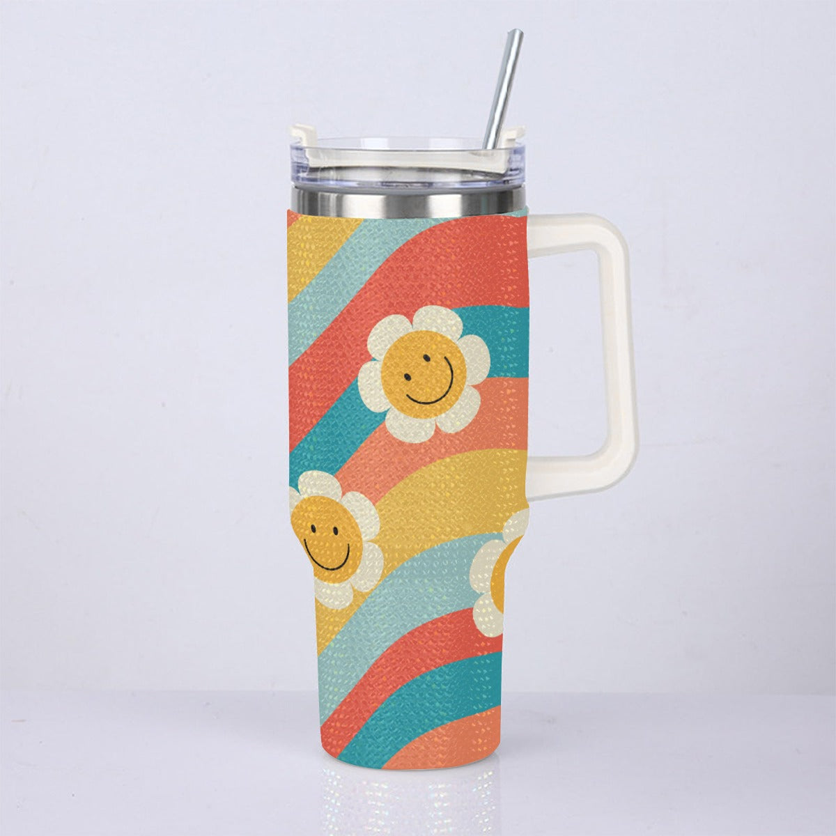 40oz Diamond Cup With Stainless Steel Straw